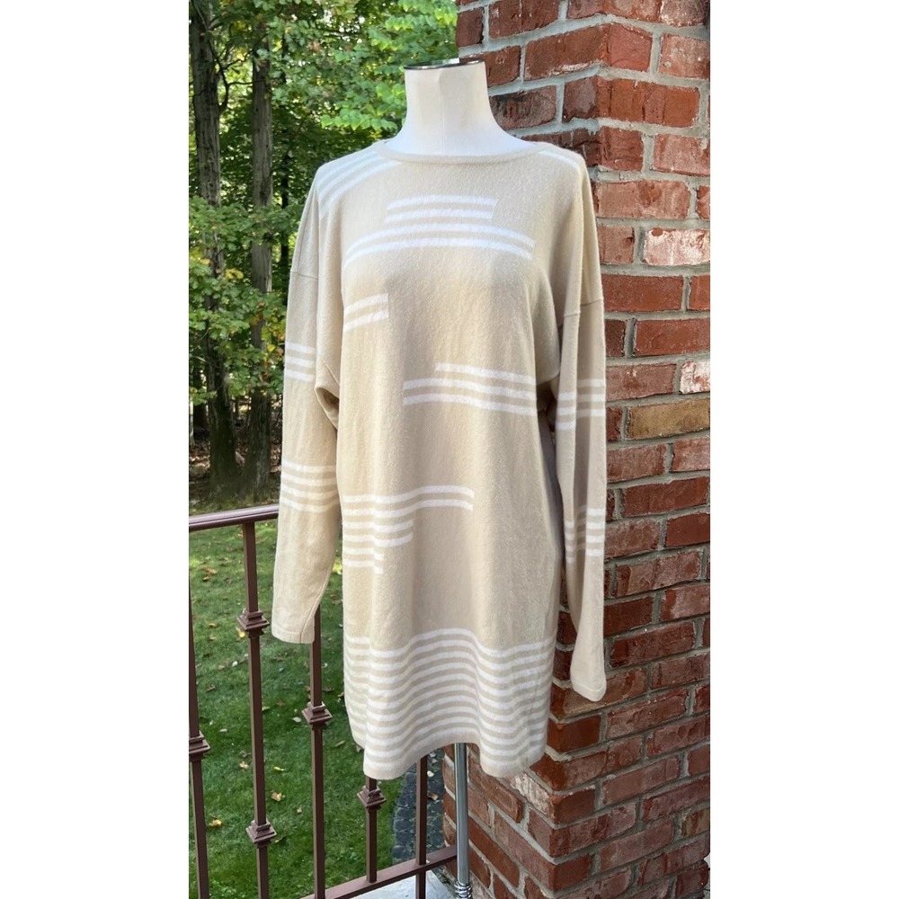 SHIRIN GUILD Scotland 100% Cashmere Knit Sweater Jumper dress Lagenlook Dress OS